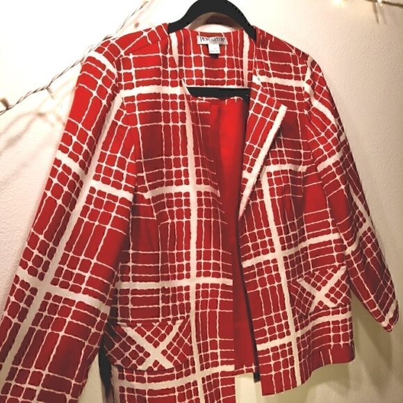 Pendleton Vtg Women's 10 Red White Snazzy Jacket - Picture 3 of 12